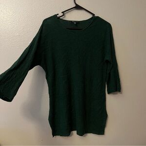 Eileen Fisher Dark Green Knit Top
